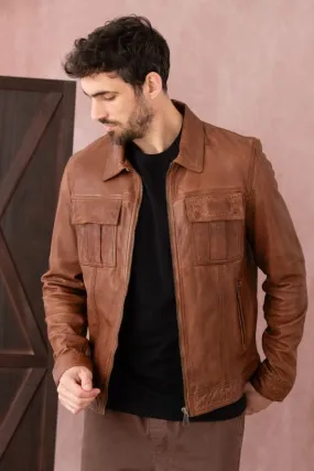 Chaqueta Hombre Redskins Cristo Vintage Cognac