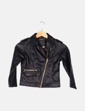 In Extenso Chaqueta biker negra básica