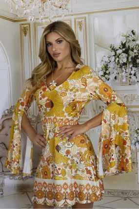 Vestido bohemio amarillo